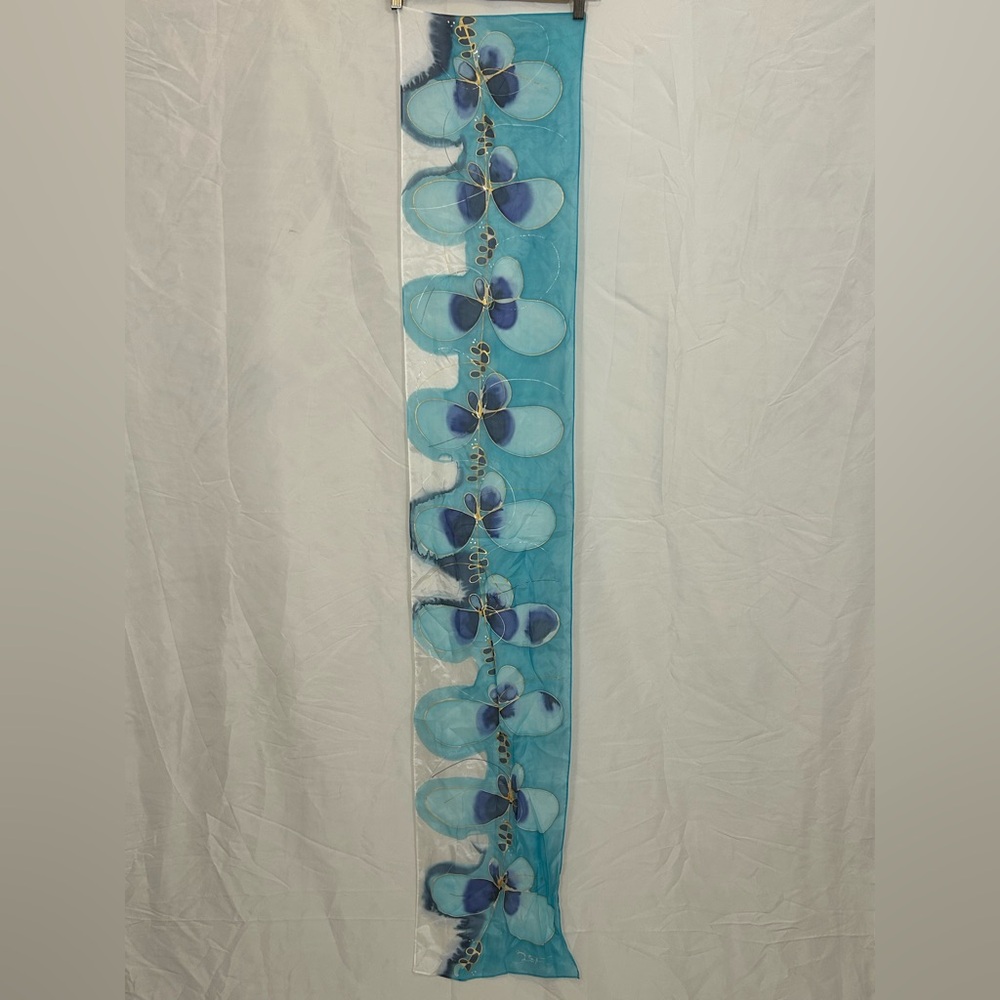 Blue Floral Women's Scarf